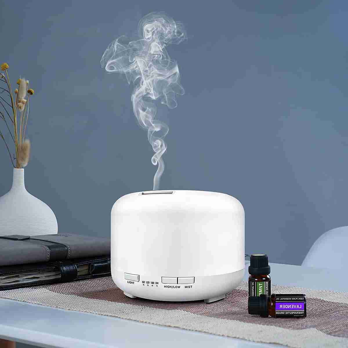 Difusor de Aceites Esenciales - Humidificador de Aire Ultrasónico FT818 con Control Remoto de 500ml