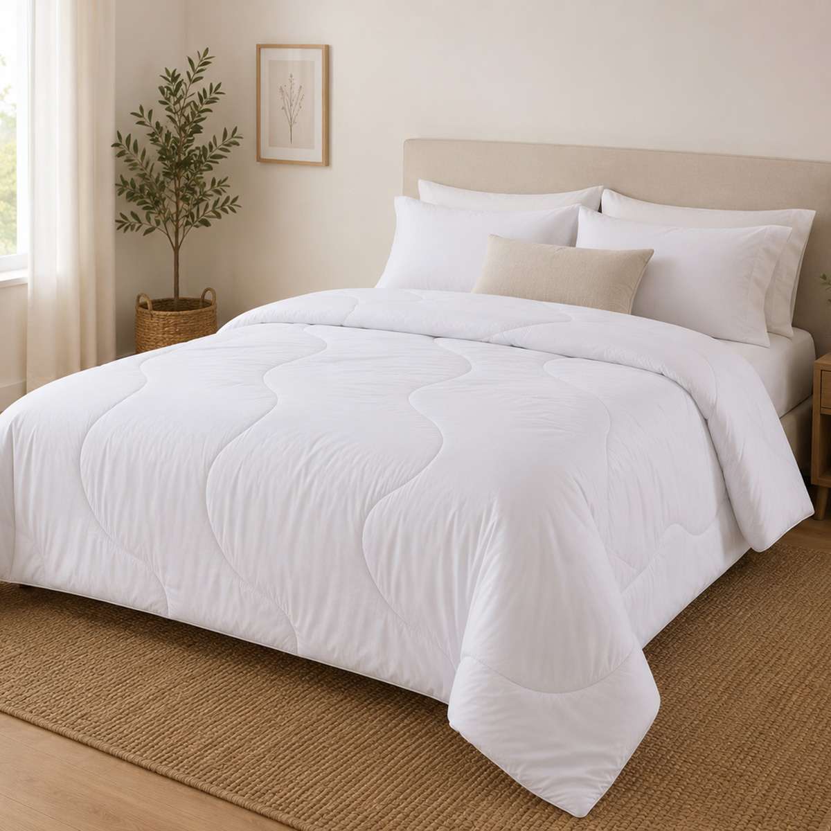 Edredón Almalux® 220 x 240 cm con Bolsa al Vacío Bajo Cama, Fibra Siliconada 6D 300 g/m²