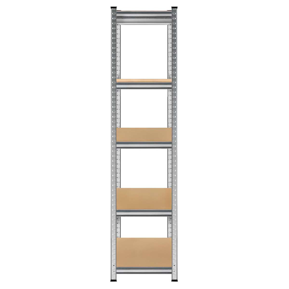 Estantería Metálica de Almacenaje Almalux® – Acero Galvanizado con 5 Baldas MDF