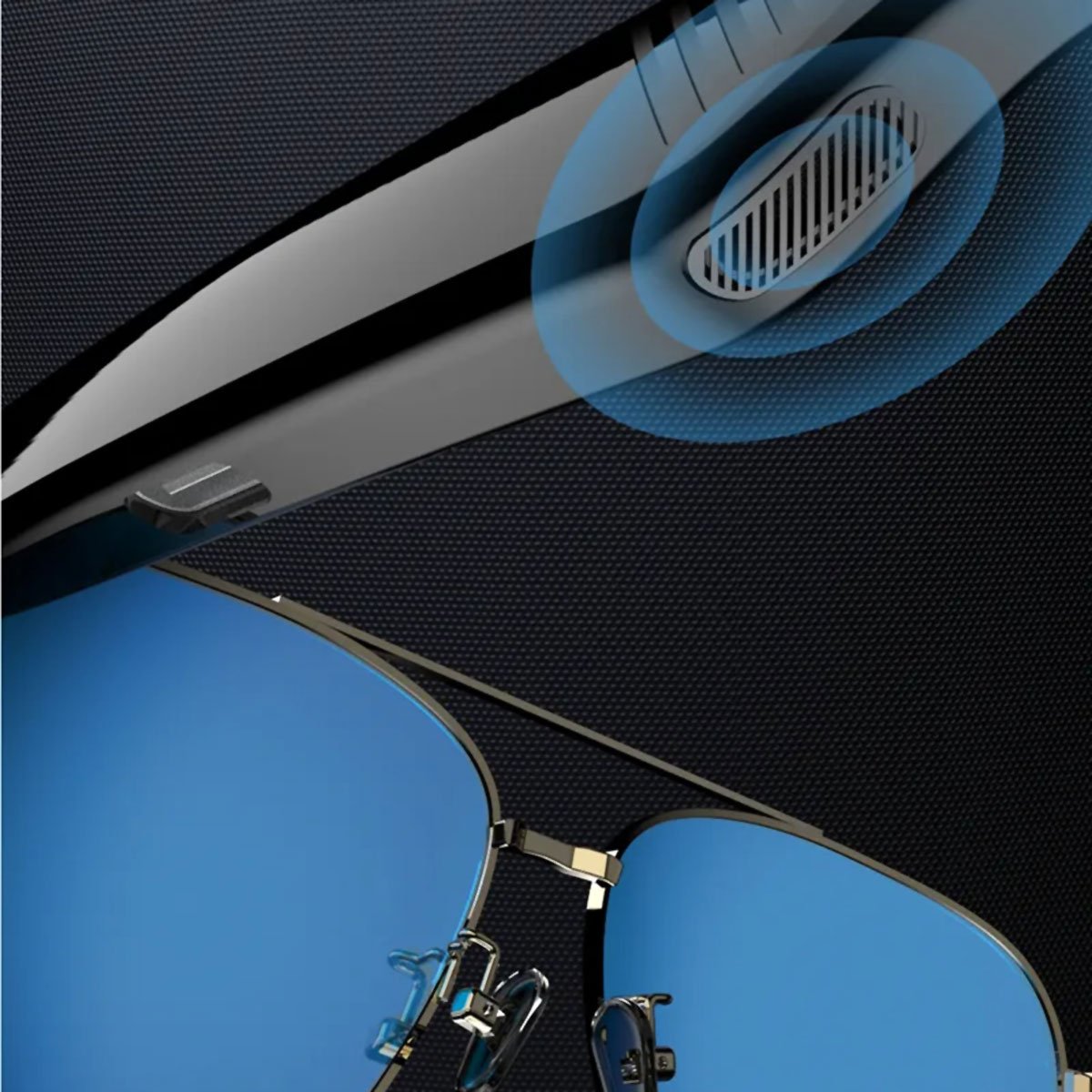 Gafas Inteligentes Almalux® Aviator con Bluetooth – Gafas de Sol con Audio, Micrófono, Asistente de Voz y Protección UV | IPX4 | 6-7h de Música
