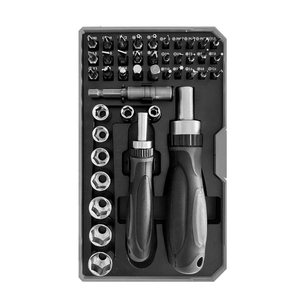 Juego de destornilladores Almalux® 42 en 1, juego de llaves giratorias y estuche de almacenamiento