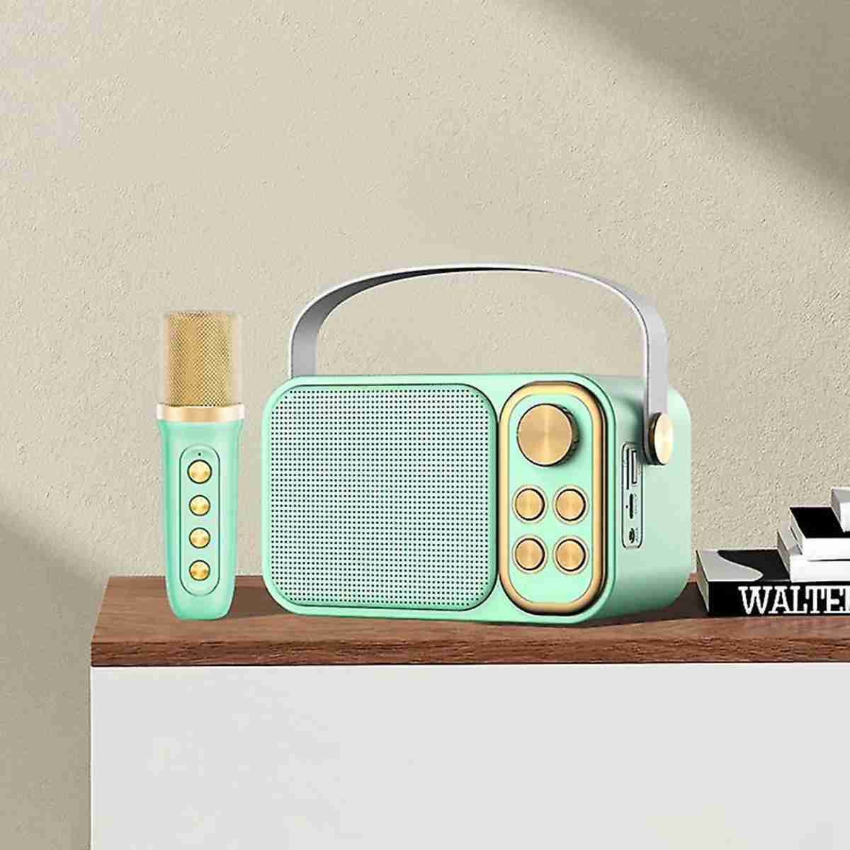 Altavoz Subwoofer Karaoke Retro Almalux® con micrófono - con Bluetooth - 10W