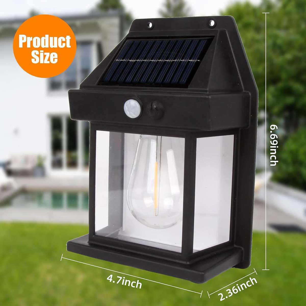Luz solar de pared Almalux® con sensor de movimiento y 3 modos, IP65 impermeable para exteriores