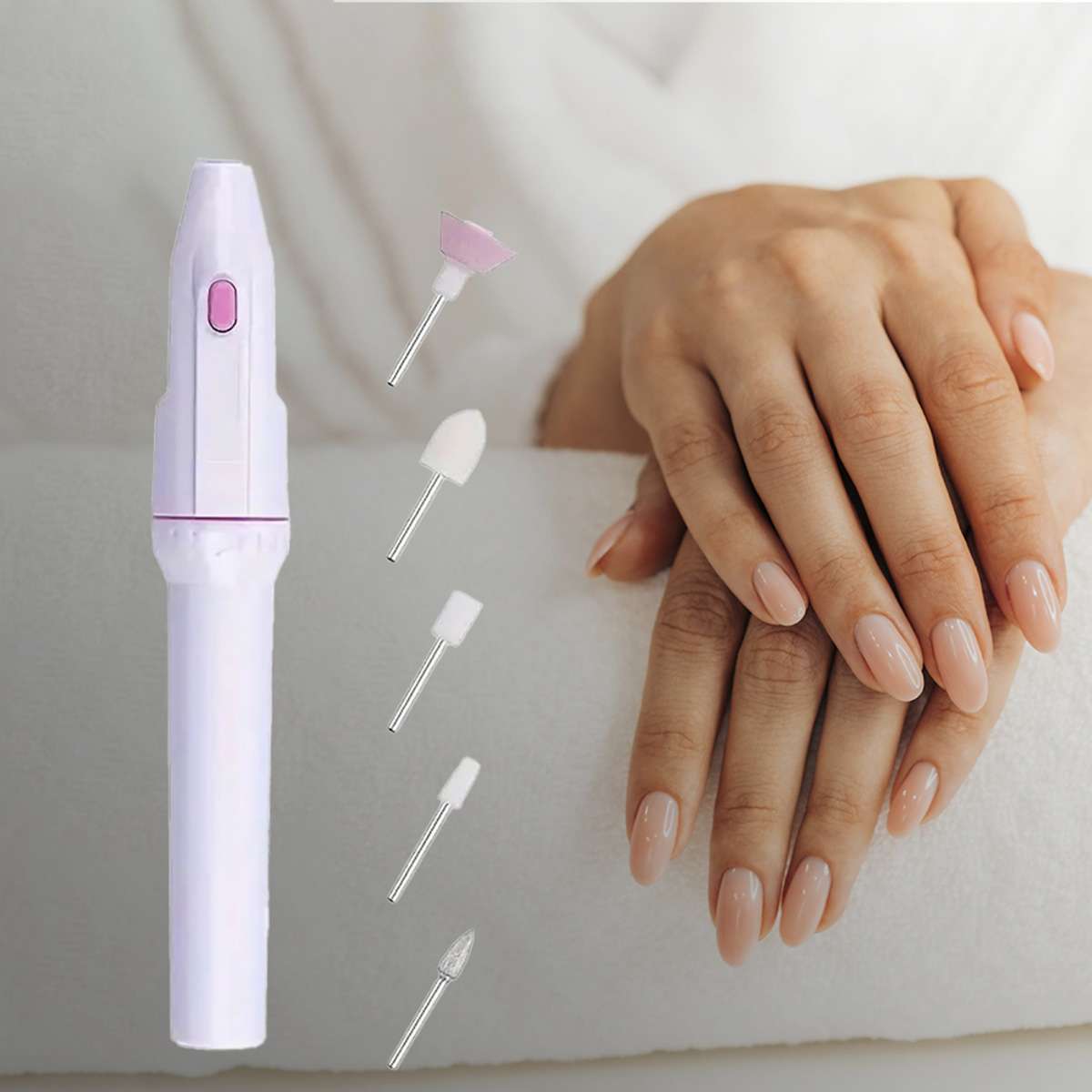 Lima de Uñas Eléctrica Almalux® con 5 cabezales – Compacta y Multifuncional