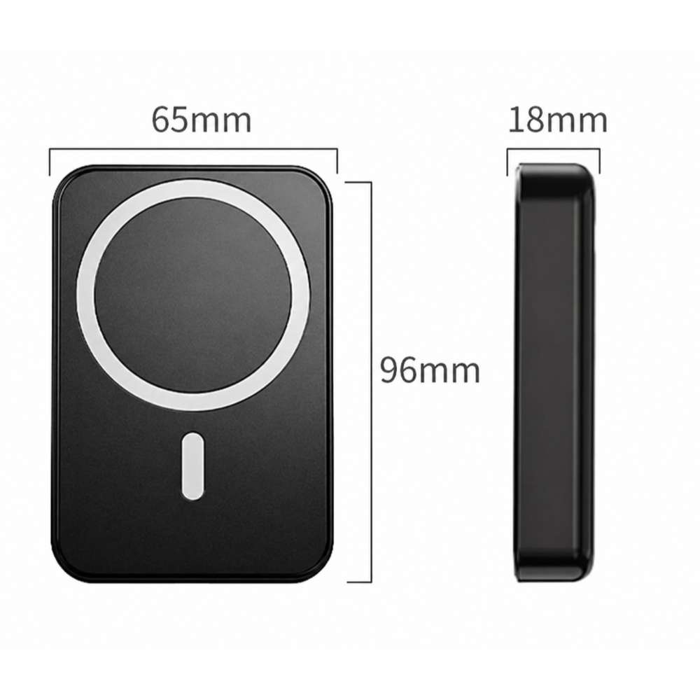 Batería 10.000 mAH y 15W externa magnética Almalux® QI compatible iPhone y Android - PowerBank - Cargador Inalámbrico - Banco de energía magnético - Batería auxiliar
