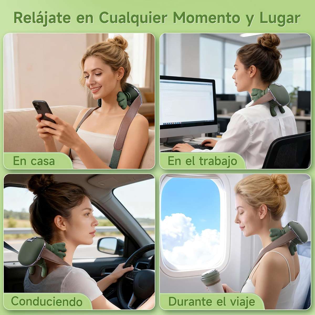 Masajeador Cervical y Espalda 4D Almalux® Mano Biónica con Calor, 3 Intensidades y 2 Niveles de Calor