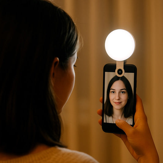 Luz de Relleno Almalux® LED 100 Luces | 3 Temperaturas de Color 3000–6500K | 8 Niveles de Brillo | Batería 800 mAh | Rotación 180° | Carga Tipo C