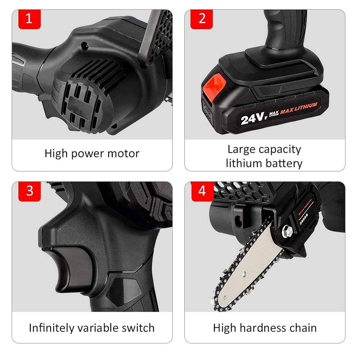 Mini Motosierra Inalámbrica de Mano Almalux con Batería Recargable