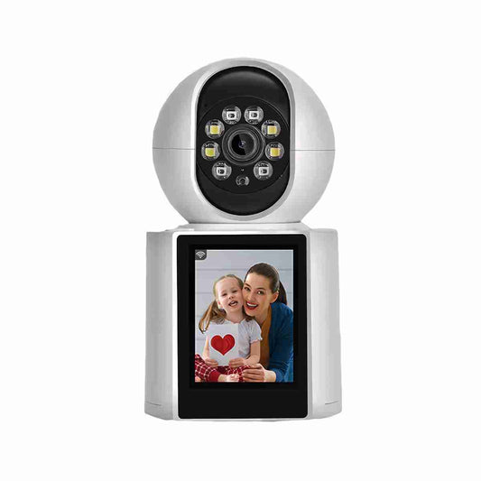 Cámara de Seguridad Doméstica Almalux® para Interiores -  monitor para bebes -  audio bidireccional -  llamada con un sólo botón -  WiFi de 360 grados -  seguimiento de movimiento -  visión nocturna infrarroja