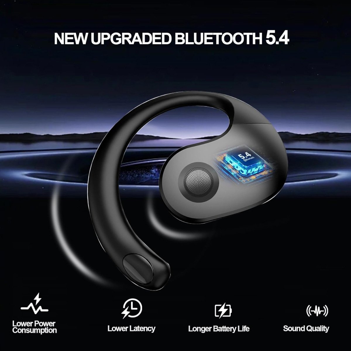 Auriculares Bluetooth Almalux® OWS-JM13 – Traductor de IA en Tiempo Real, Conducción Ósea, IPX5 y Bluetooth 5.4