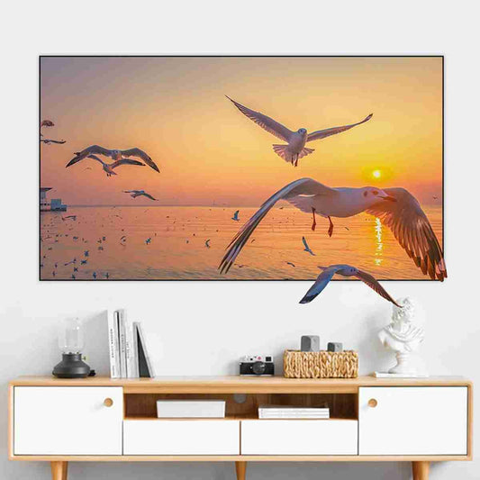 Pantalla para proyector Almalux® reflectante de alto brillo de 155x90 cm -  16:9 Pantalla de proyección de tela