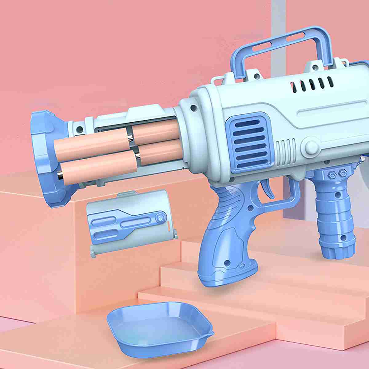 Pistola de burbujas eléctrica a pilas de 25 agujeros