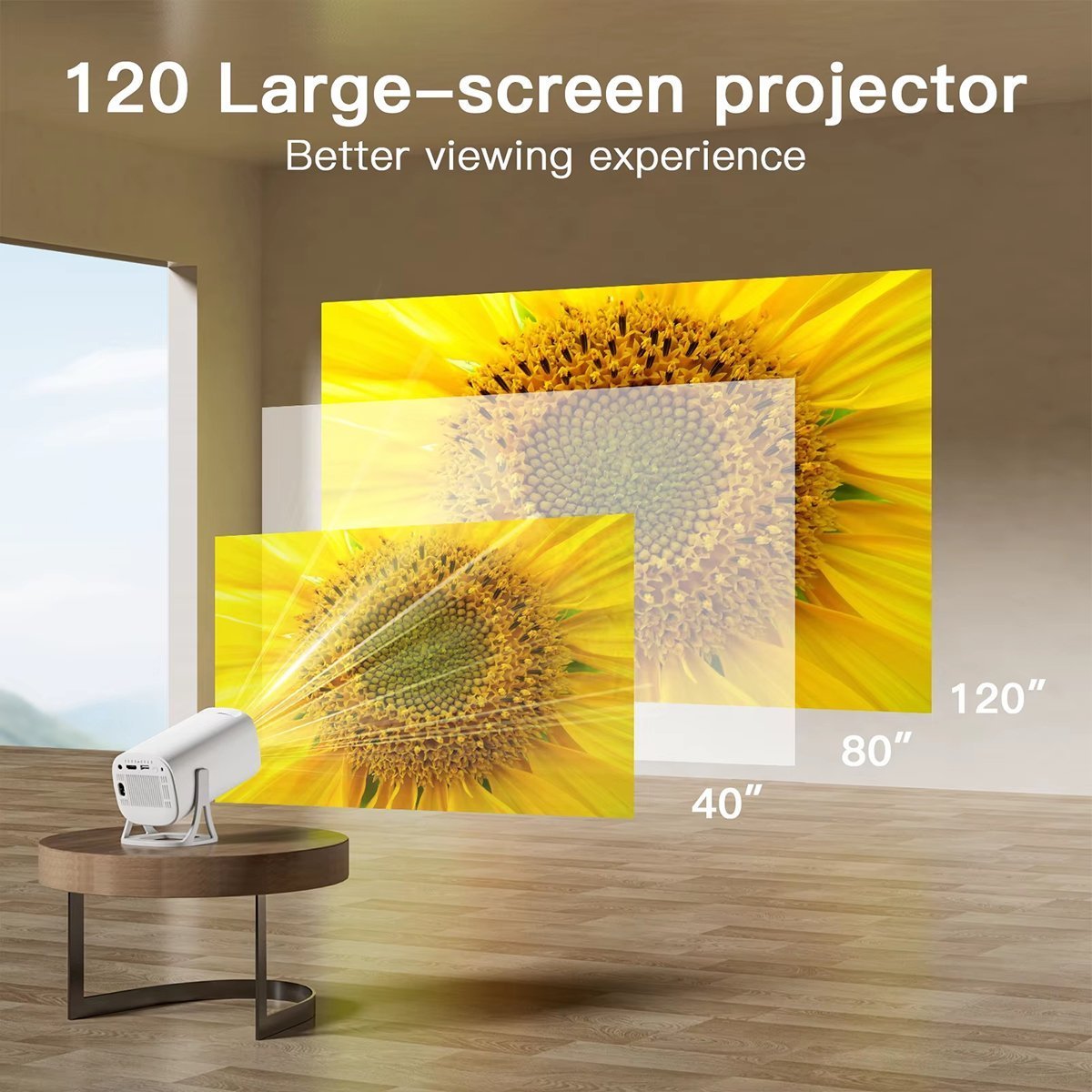 Proyector Consola Almalux S40 MAX 4K HD 1080P hasta 150", Bluetooth, Android 11, con 2 Controladores De Juegos Inalámbricos y 15.000 Juegos Integrados