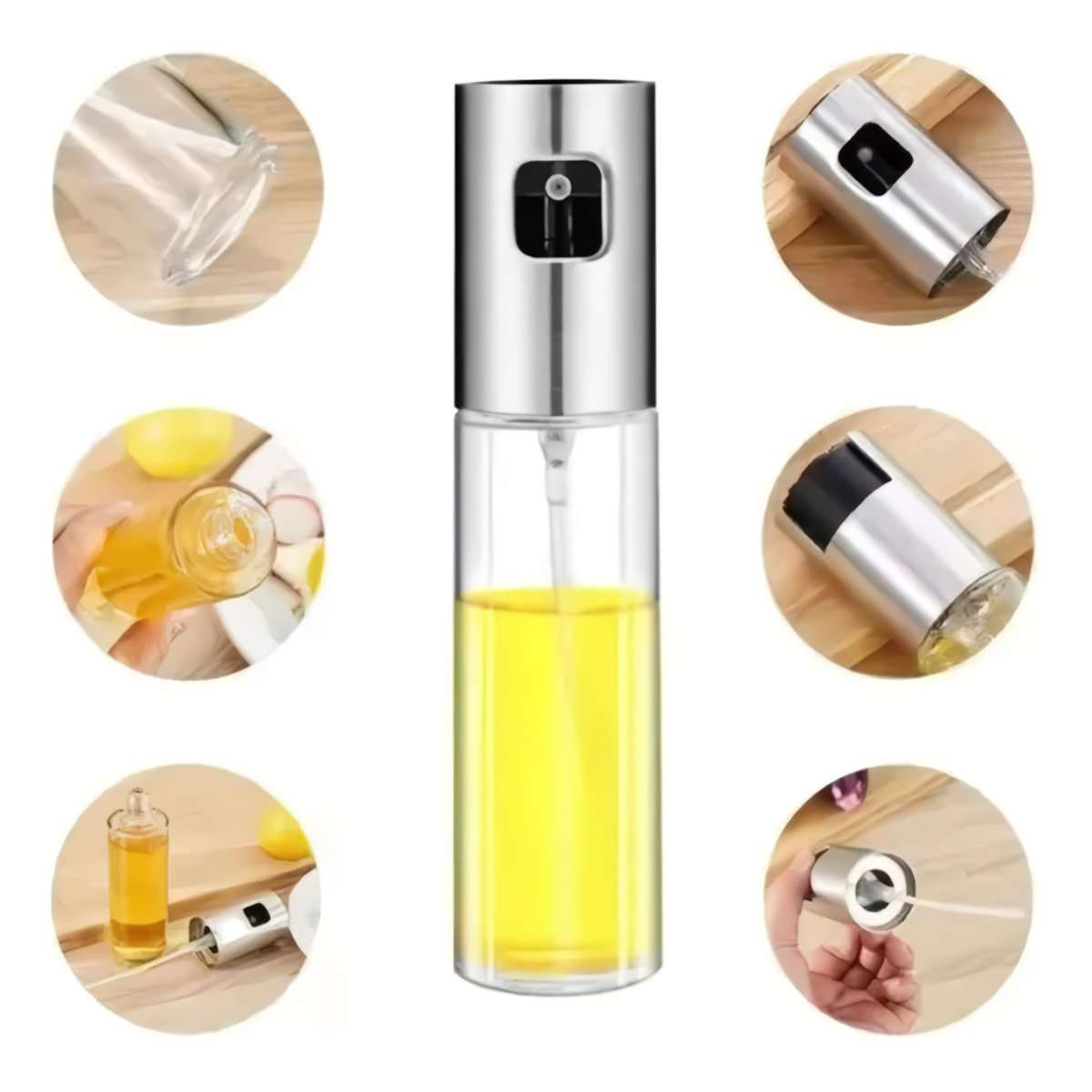 Pulverizador de Aceite Almalux® 100 ml – Antigoteo, Reutilizable y Fácil de Usar para Cocina Saludable