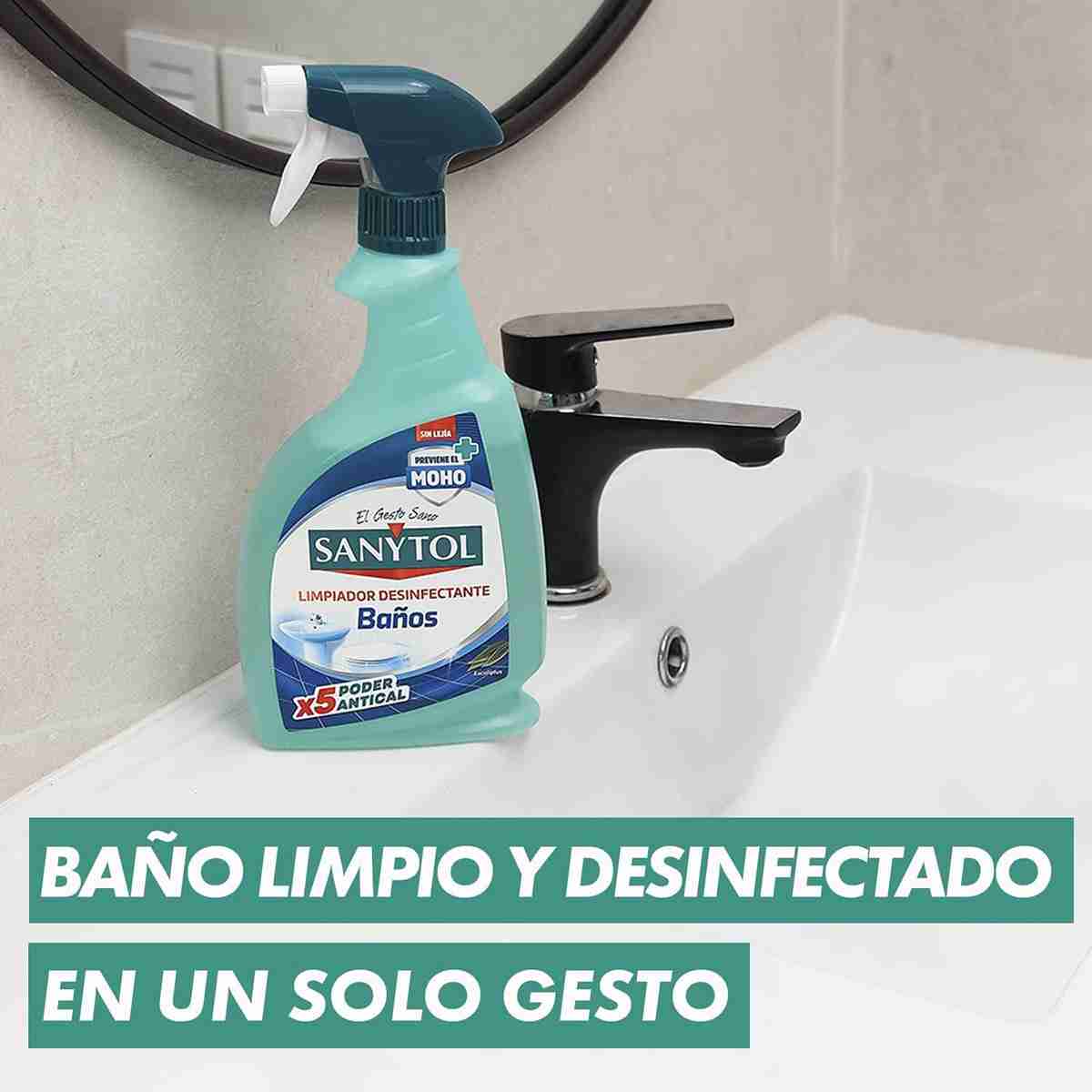 Sanytol – Limpiador Desinfectante Antical Baños - Elimina Bacterias - Hongos y Virus Sin Lejía - Perfume Eucaliptus