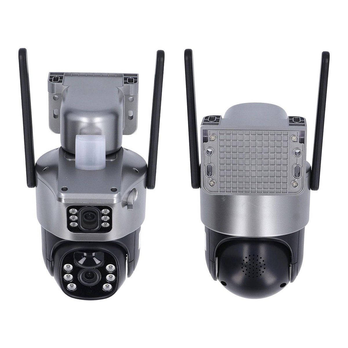 Cámara de Seguridad Solar Almalux Wifi para el Hogar con doble lente, IP66, Impermeable, Función de Conversación de 2 Vías