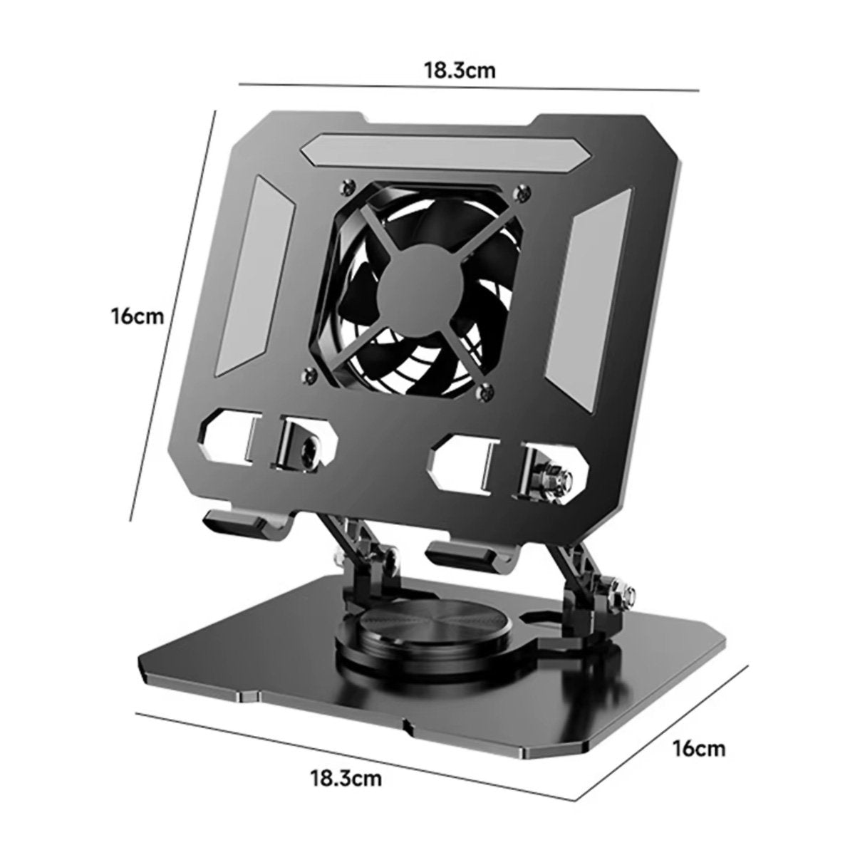 Soporte con refrigeración Almalux® multifuncional para tablet y portátil, soporte de elevación ajustable y plegable de escritorio