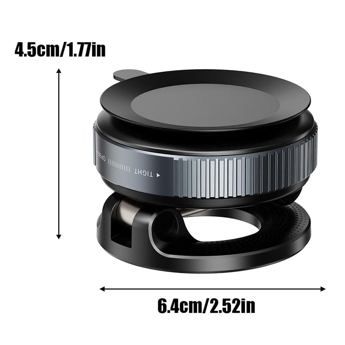 Soporte magnético Almalux para teléfono con brazo regulable 360, con ventosa de ultra vacío para superficies lisas, pantallas, espejos, cristal, encimera.