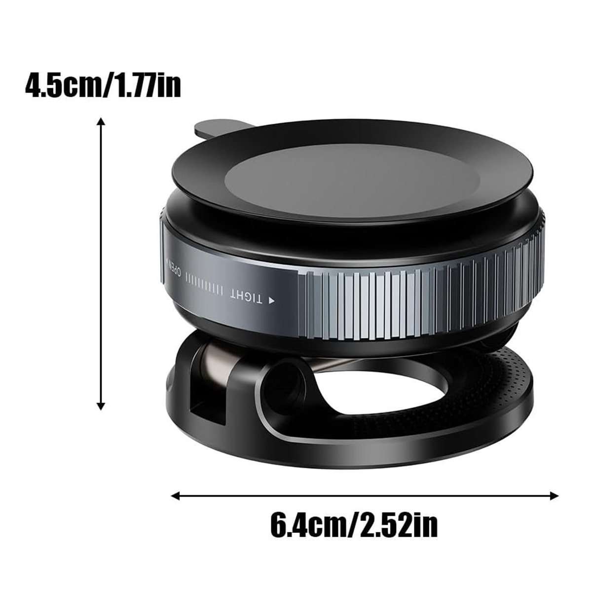 Soporte magnético Almalux® para teléfono con brazo regulable 360, con ventosa de ultra vacío para superficies lisas, pantallas, espejos, cristal, encimera.