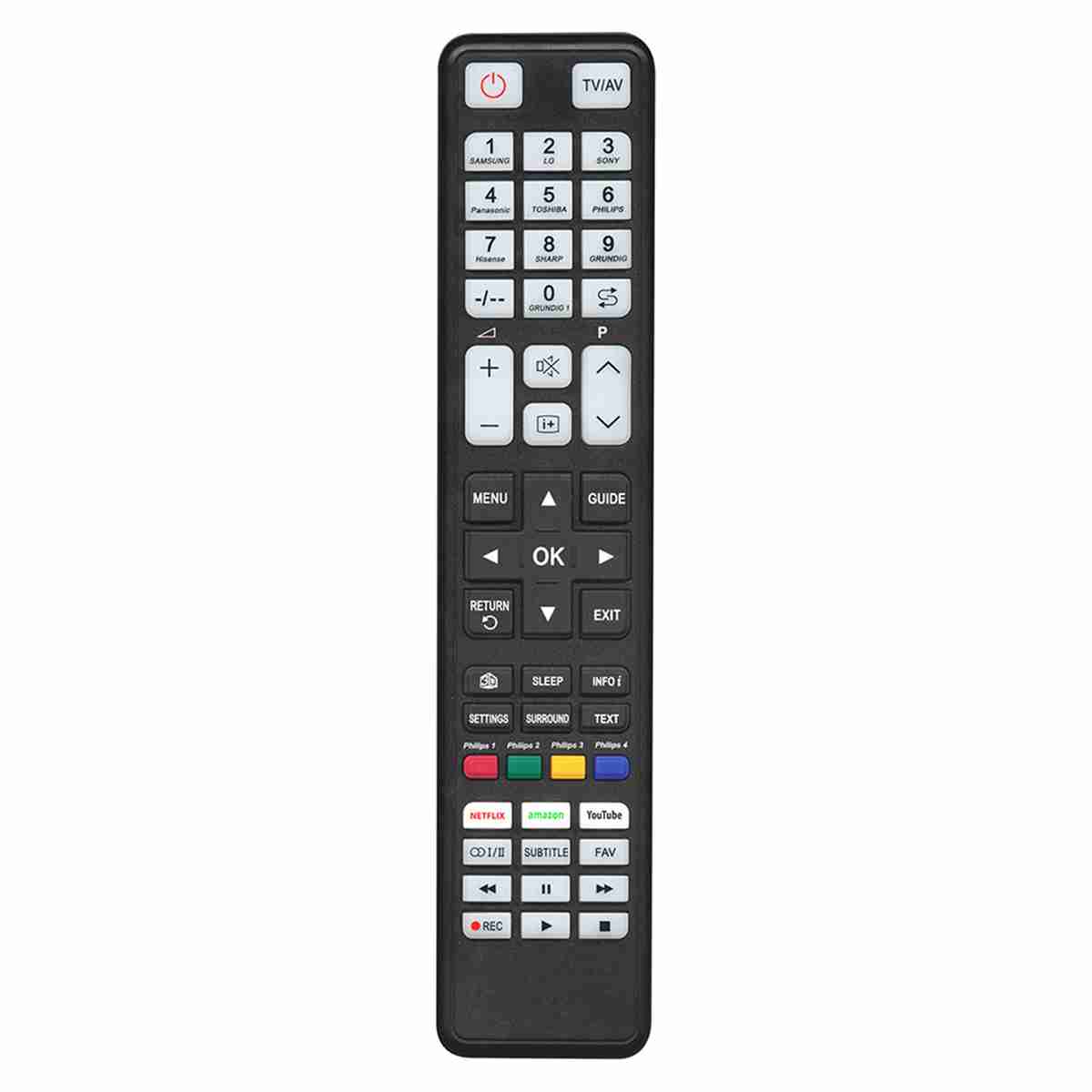 Mando a distancia universal para televisores SAMSUNG - LG - SONY - PANASONIC - TOSHIBA - PHILIPS - HISENSE - SHARP - GRUNDIG
