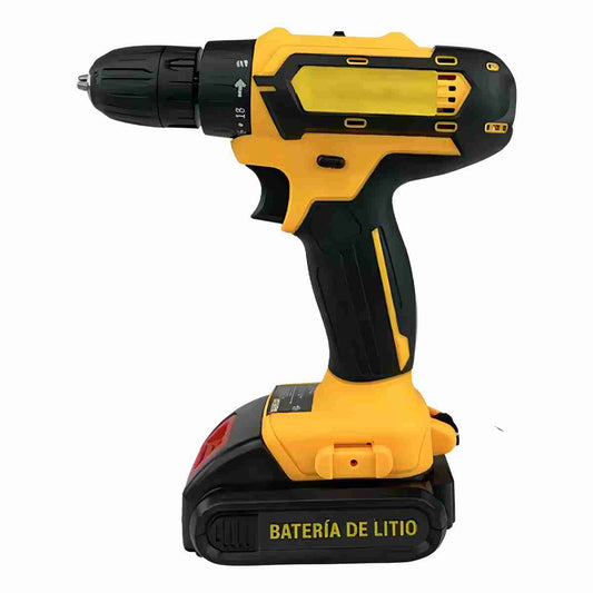 Taladro Atornillador Inalámbrico Almalux® 21V con Percutor – 2 Baterías + Maletín + 24 Accesorios