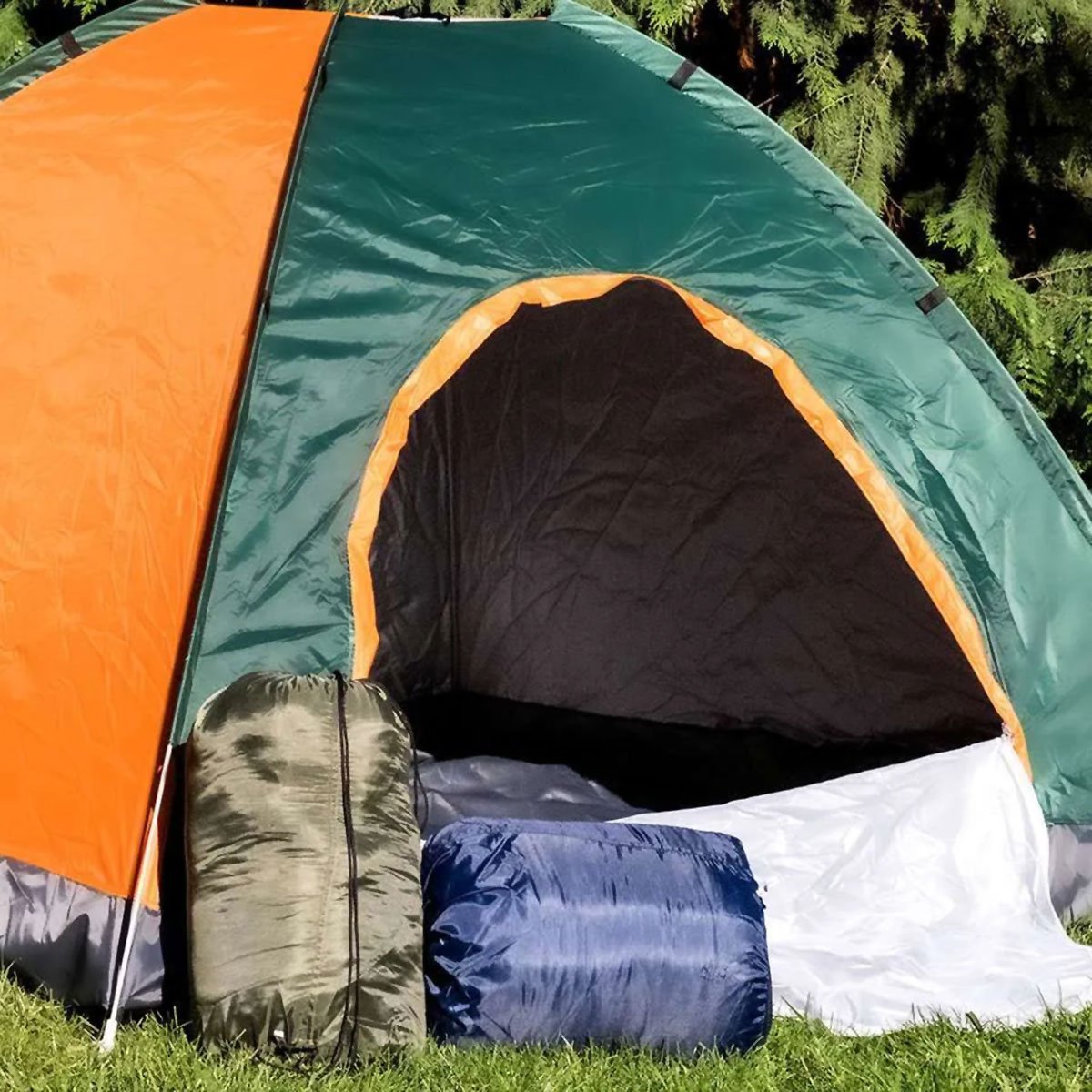 Tienda de Campaña Almalux® para 3-4 Personas | Resistente al Agua, Viento y Rayos UV | Fácil Montaje | 200 x 200 x 135 cm