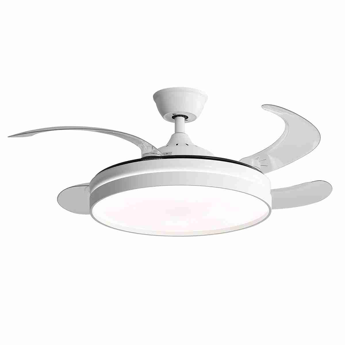 Ventilador de Techo Almalux con Luz LED - Aspas retráctiles de 106 cm - Silencioso - Función Frío-Calor