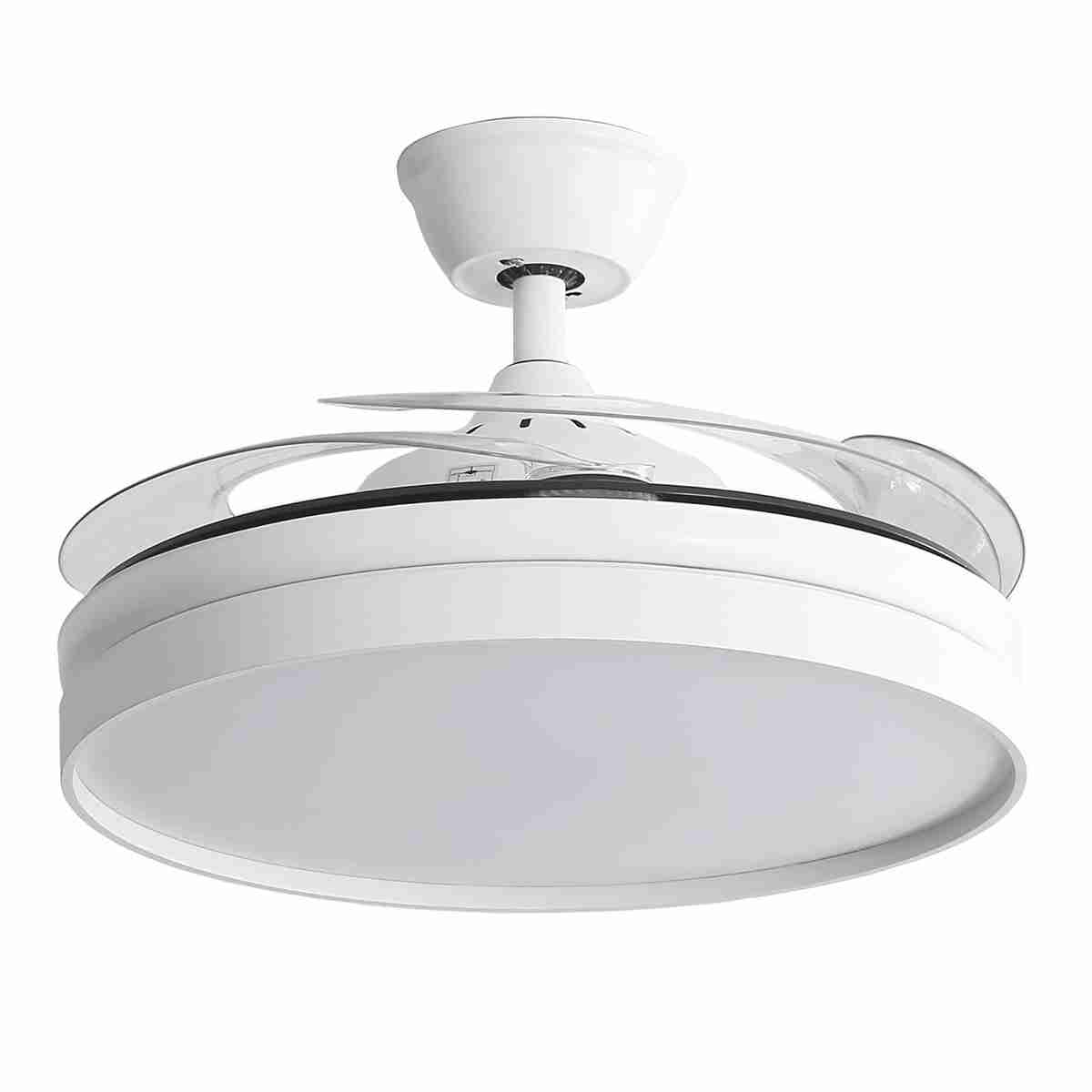 Ventilador de Techo Almalux con Luz LED - Aspas retráctiles de 106 cm - Silencioso - Función Frío-Calor