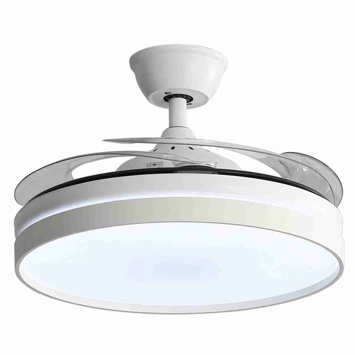 Ventilador de Techo Almalux con Luz LED - Aspas retráctiles de 106 cm - Silencioso - Función Frío-Calor