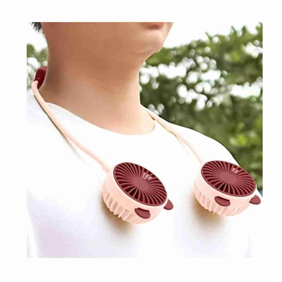 Ventilador Portátil de Cuello Almalux® de Doble Cabeza - Ventilador Manos Libres Recargable por USB