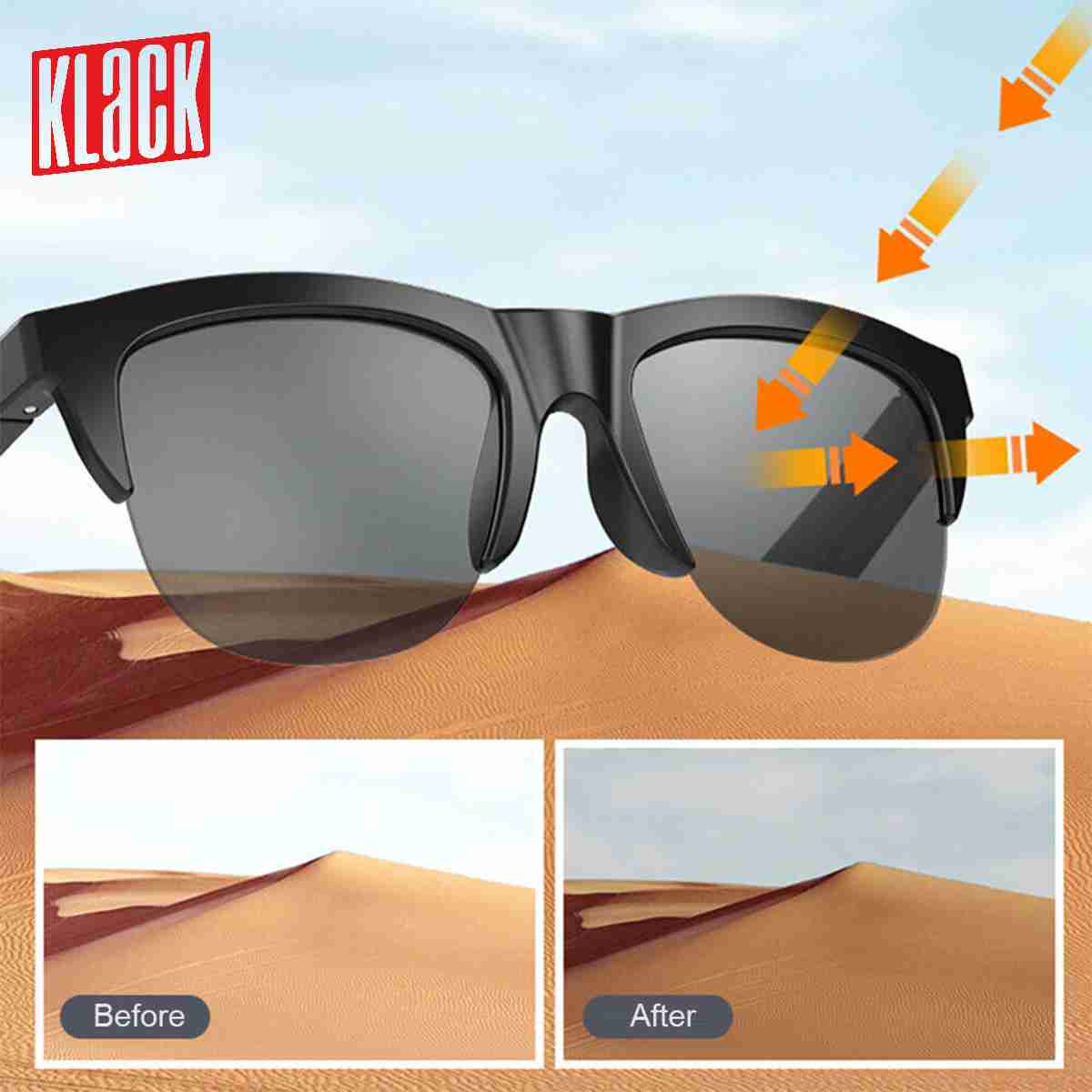 Gafas Inteligentes Almalux® Anti-UV con Doble Altavoz Estéreo Táctil y Sonido HiFi