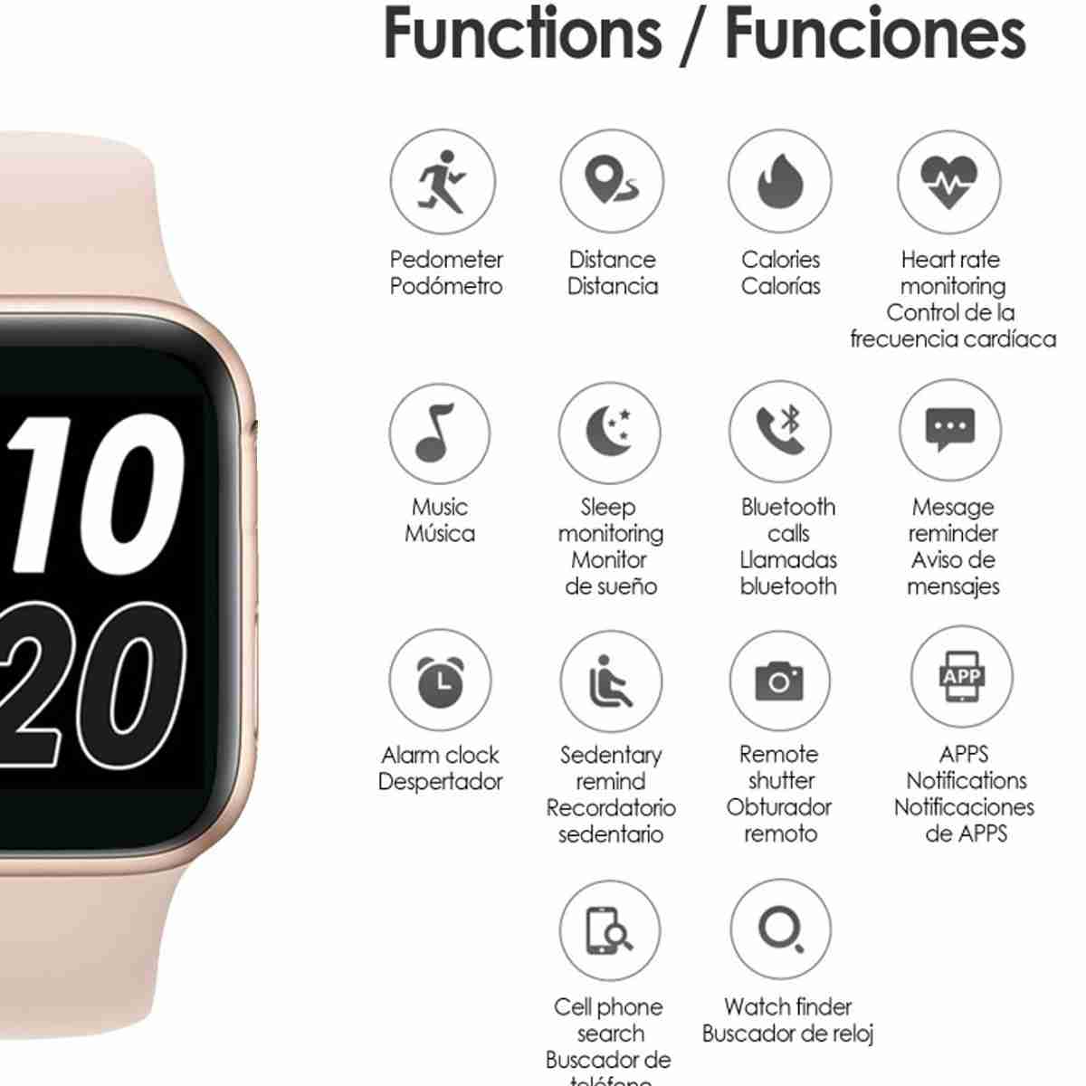Smartwatch Reloj Inteligente T500P Deportivo Fitness Hombre Mujer Almalux®