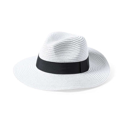 Sombrero de Ala Ancha Ajustable en Material Sintético Natural