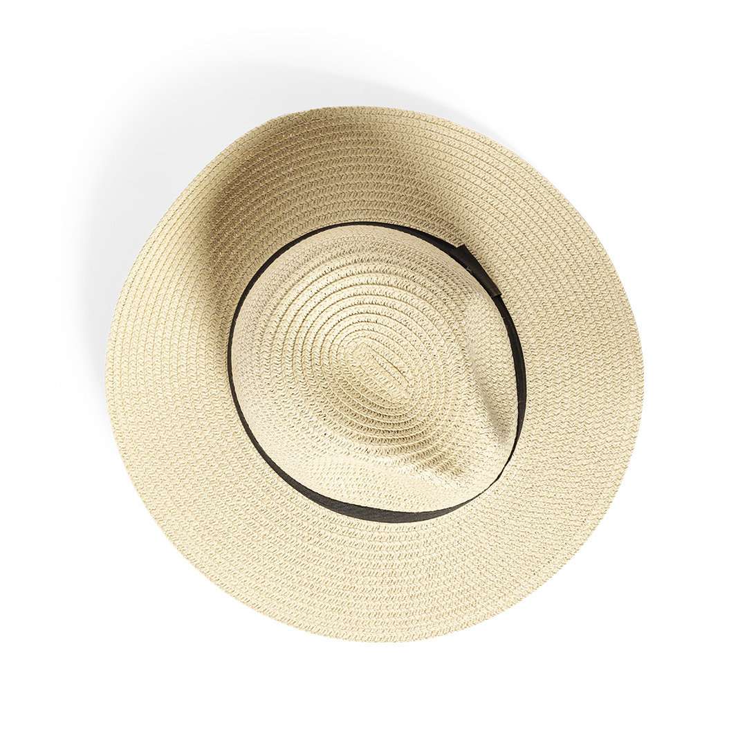 Sombrero de Ala Ancha Ajustable en Material Sintético Natural