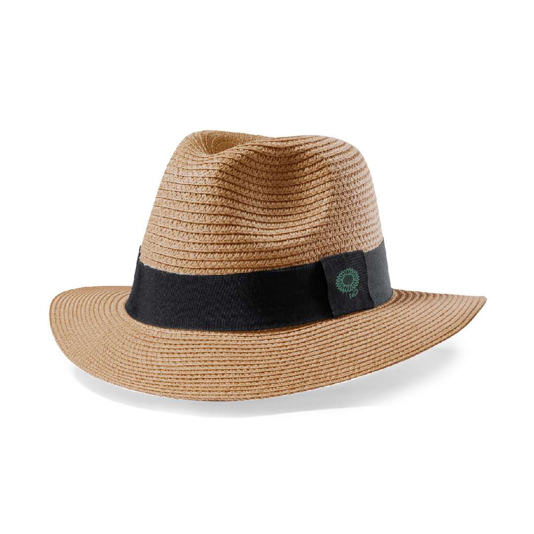 Sombrero de Ala Ancha Ajustable en Material Sintético Natural