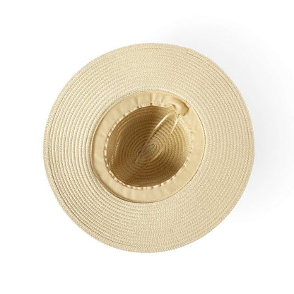 Sombrero de Ala Ancha Ajustable en Material Sintético Natural