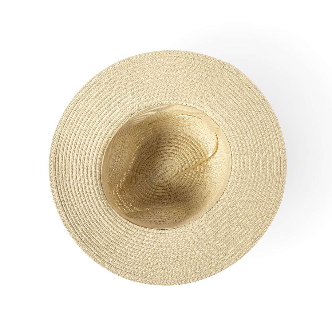 Sombrero de Ala Ancha Ajustable en Material Sintético Natural
