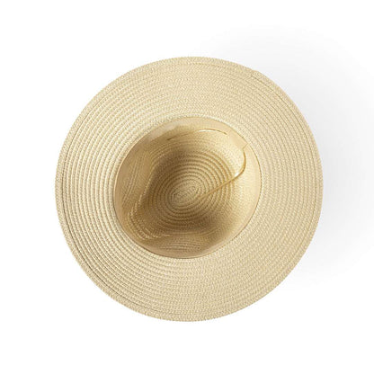 Sombrero de Ala Ancha Ajustable en Material Sintético Natural