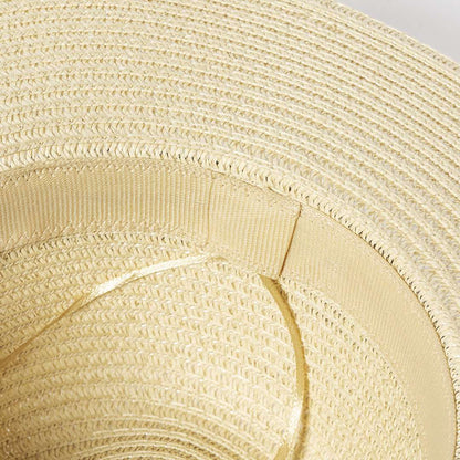 Sombrero de Ala Ancha Ajustable en Material Sintético Natural
