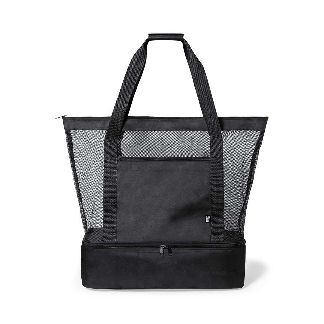 Bolsa nevera sostenible en poliéster RPET 600D con asas reforzadas