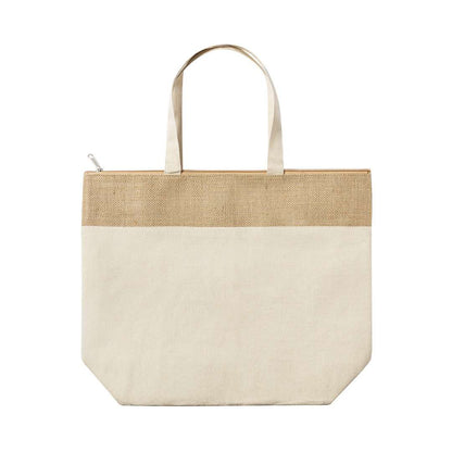Bolsa térmica Linax de algodón y yute con capacidad 13 L