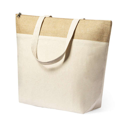 Bolsa térmica Linax de algodón y yute con capacidad 13 L
