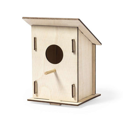 Caseta de madera para pájaros Pecker, fácil montaje y duradera