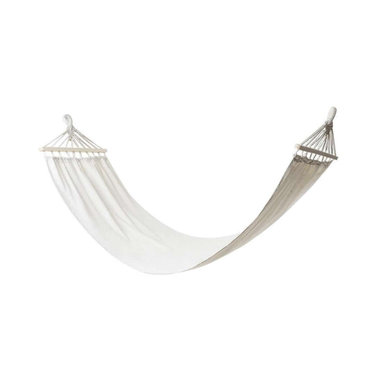 Hamaca resistente de canvas 190x80 cm con soporte de madera natural