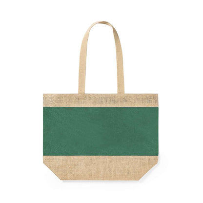 Bolsa Raxnal de yute y algodón resistente con asas largas