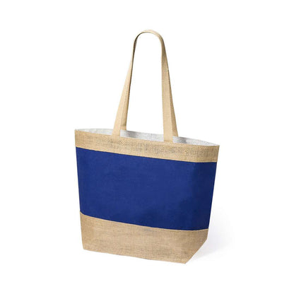 Bolsa Raxnal de yute y algodón resistente con asas largas