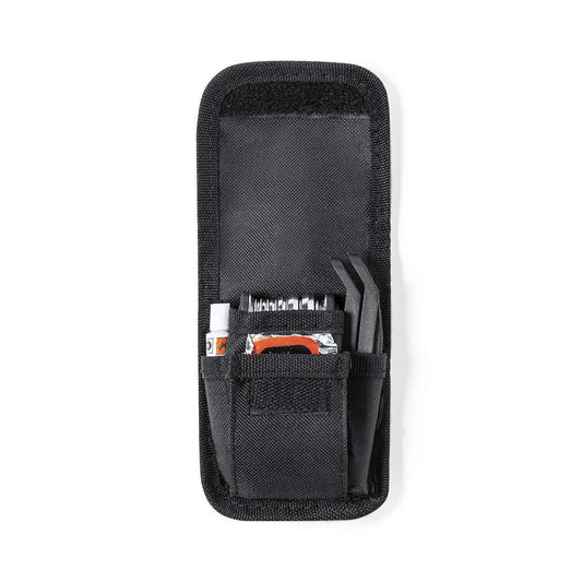 Kit de reparación para bici con 14 accesorios en estuche resistente