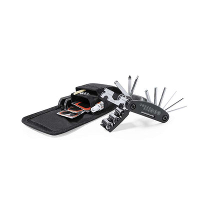 Kit de reparación para bici con 14 accesorios en estuche resistente