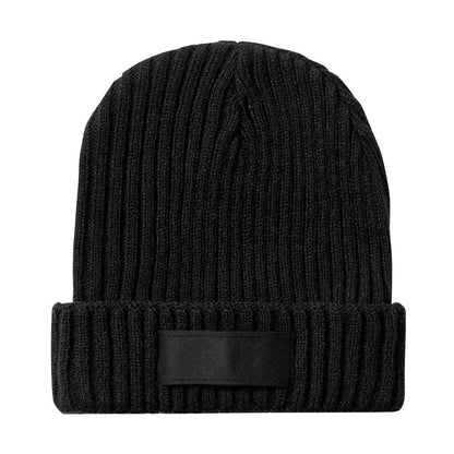 Gorro de punto canalé suave y cálido en acrílico elástico