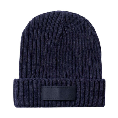 Gorro de punto canalé suave y cálido en acrílico elástico